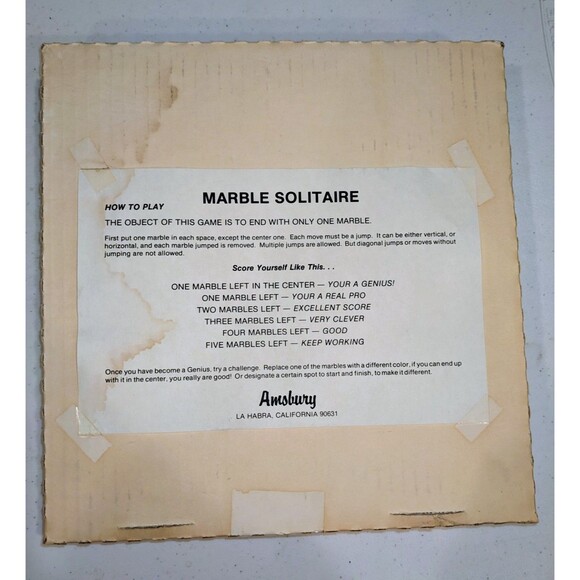 Vintage Ceramic Marble Solitaire Game Purple Flowers 8.25”Diameter- Estate Find - Picture 5 of 6